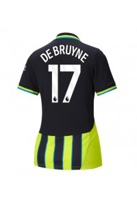 Manchester City Kevin De Bruyne #17 Voetbaltruitje Uit tenue Dames 2024-25 Korte Mouw